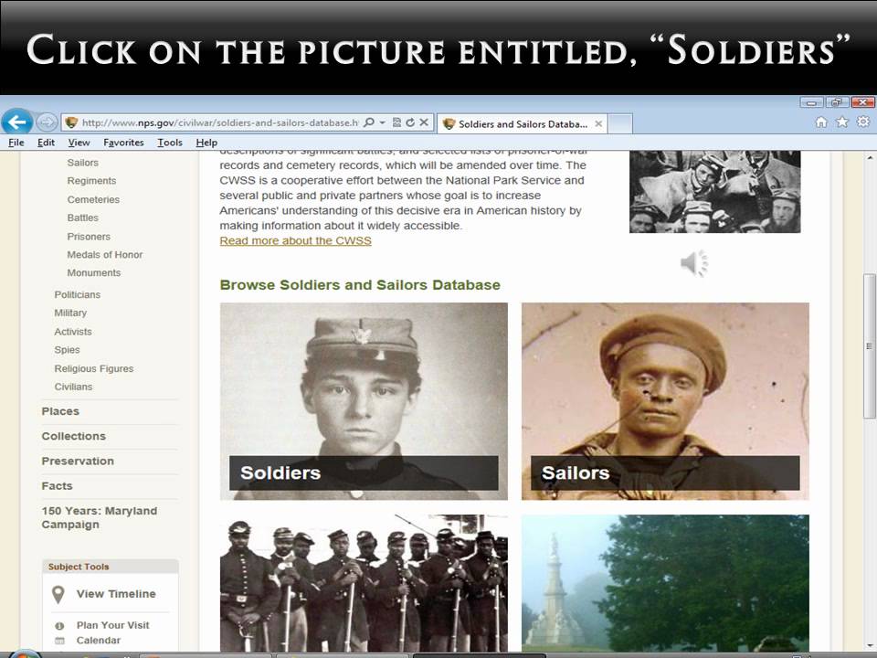 How to Use the Civil War Soldiers and Sailors Database YouTube