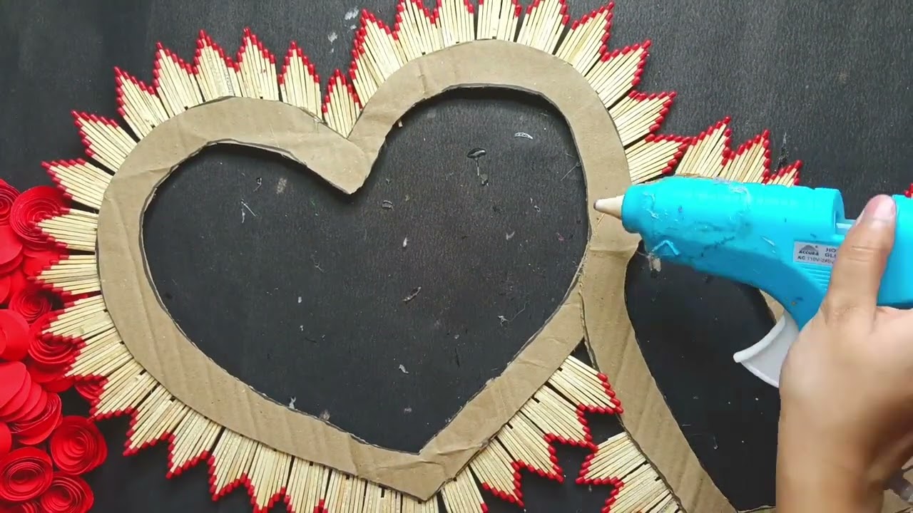 2 beautiful unique heart shape wall hanging idea 😍❤️#diy #trending #craft #viral #video #walldecor 