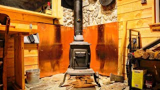 Pole Shed Build Part 11 - Installing a Copper Heat Shield, Finishing the Hearth, Starting a Fire by North of the Notch 6,254 views 1 year ago 24 minutes