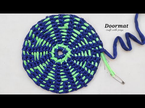 Saree ka paydan🌷🌿 , doormat, indoor doormat  door mat , craft with priya
