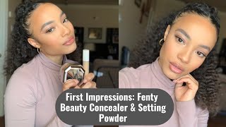 NEW Fenty Beauty Concealer &amp; Setting Powder | First Impression + Wear Test