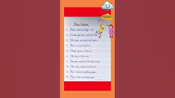 10 Lines Essay on Rainy Season in English/#rainyseason#10lines ..