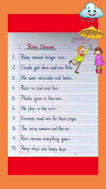10 Lines Essay on Rainy Season in English/#rainyseason#10lines ..