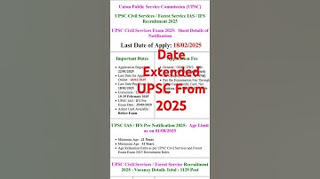 UPSC Civil Services IAS Pre / Forest Service IFS Recruitment 2025 Apply Online for 1129 Post