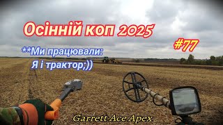 картинка: Осінній  коп🍂2025🍁. Бігали по полю: Я🏃 і трактор 🚜  Garrett Apex (Nel Thunder) Фільм#77