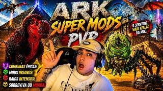 OS MODS MAIS INSANOS DO ARK PVP! (IMPOSSÍVEL SOBREVIVER 😱) 100 dias