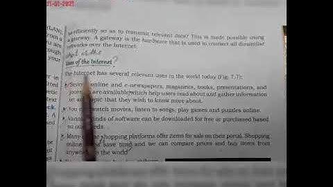 Unit#7 The Inyernet and Email (Uses of Internet) (Computer) Grade VII