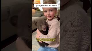 A bear cub change my family.#bear #animals #love #rescue #shorts