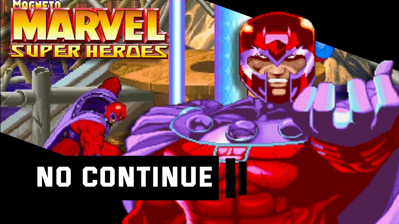 Marvel Super Heroes (Sega Saturn) Arcade Mode With Magneto Level 8 No Continue