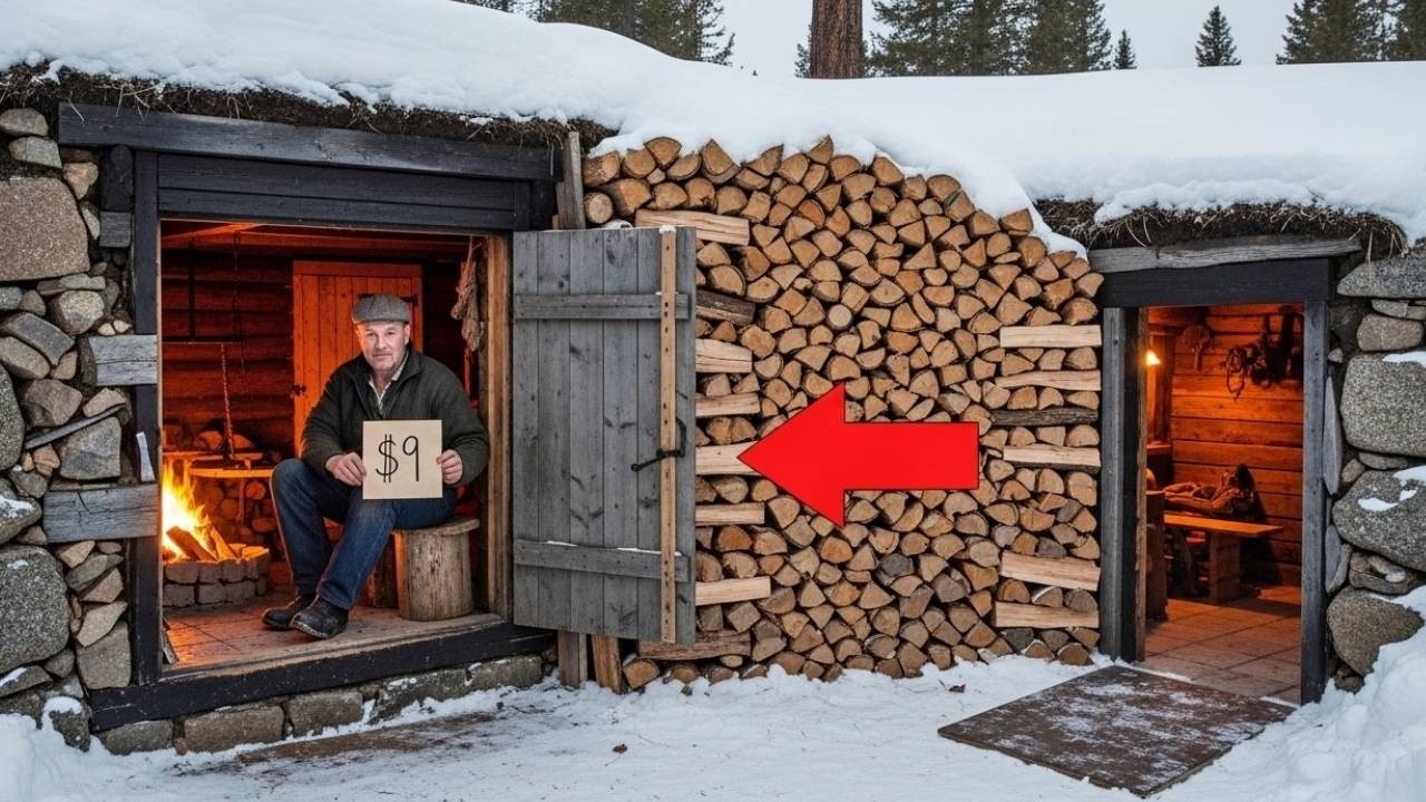 Vertrieben vor dem Winter: 9-Dollar-Hütte mit trockenem Holz den Winter über