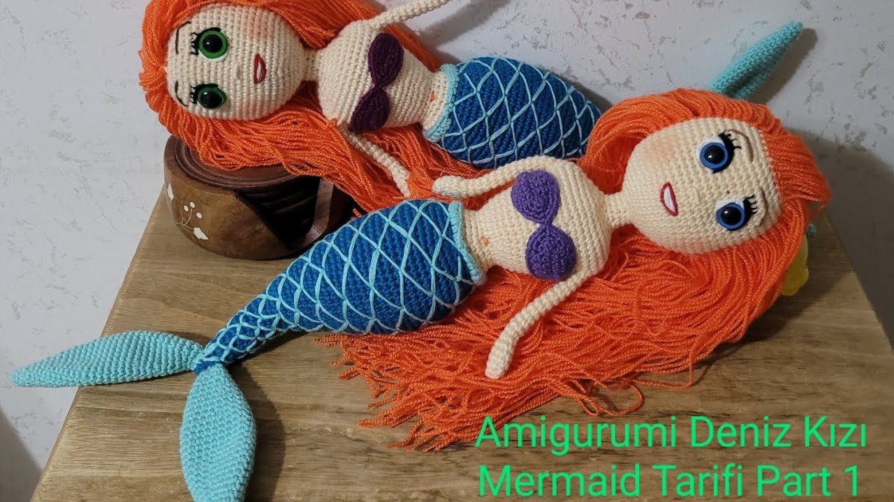 Amigurumi Deniz Kızı Little Mermaid Ariel Tarifi Part 1 : Gövdenin Kuyruk Kısmı