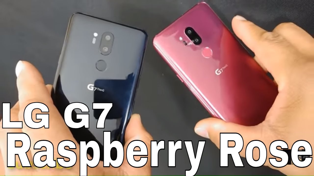 LG G7 ThinQ Raspberry Rose & Aurora Black Color Comparison | Official T ...