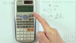 Vector calculations on the Casio fx991es plus calculator