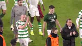 Celtic 1 - FC Red Bull Salzburg 2 - Team Applauds Fans at Final Whistle - 13 December 2018