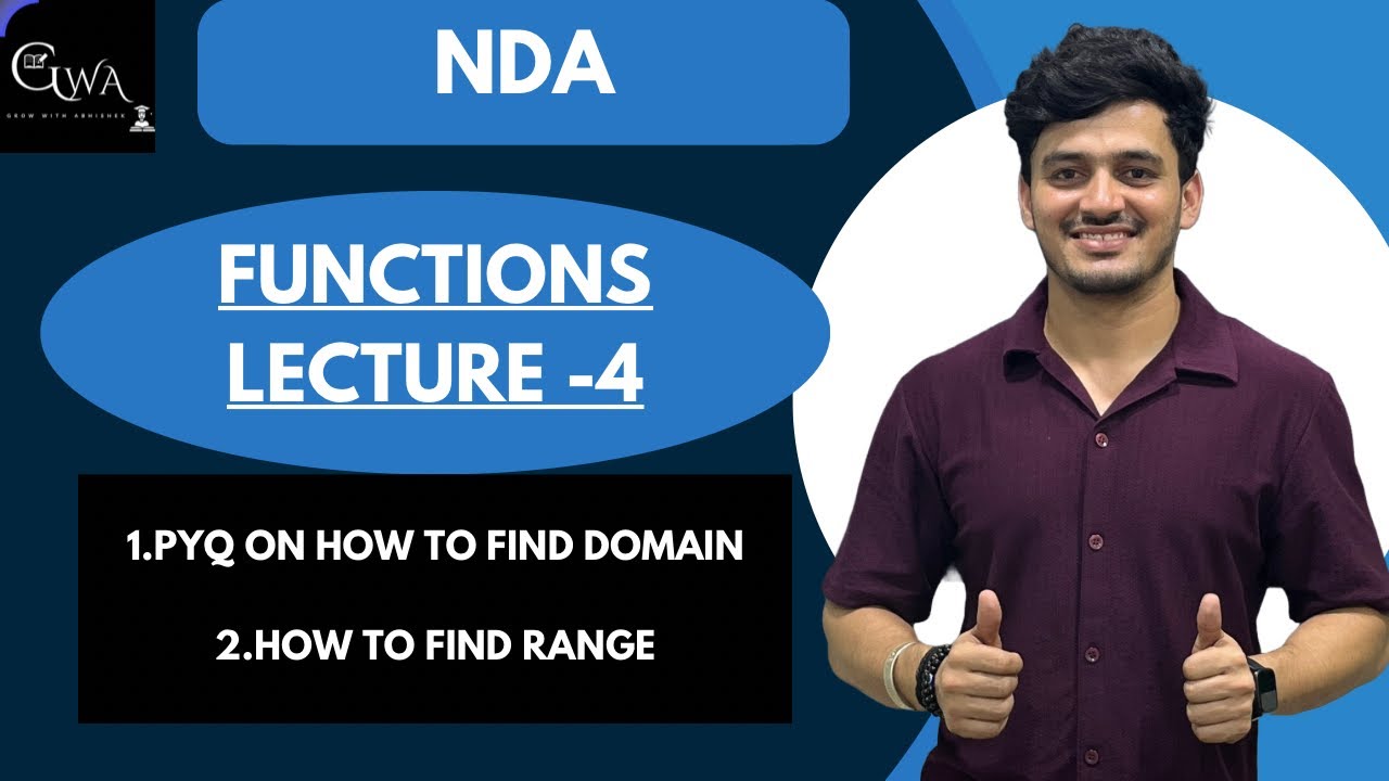 Function || NDA ||JEE || LECTURE -4 - YouTube