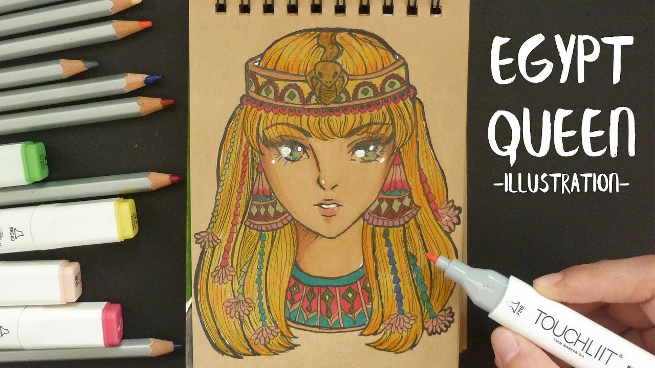 Egypt Queen Illustration | Carol - Ouke no Monshou