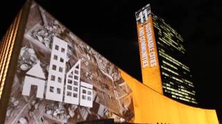 The #globalgoals projection at the UN ahead of the 2015 GCF