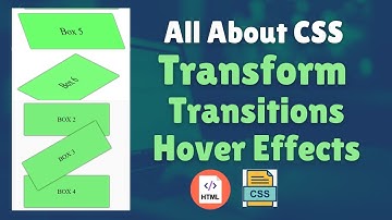 How to use Transform and Transition CSS Properties | CSS Multiple Transforms
