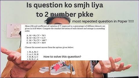 Most Repeated Question of Research in Paper 1 || coefficient of variation || #ugcnet #netjrf