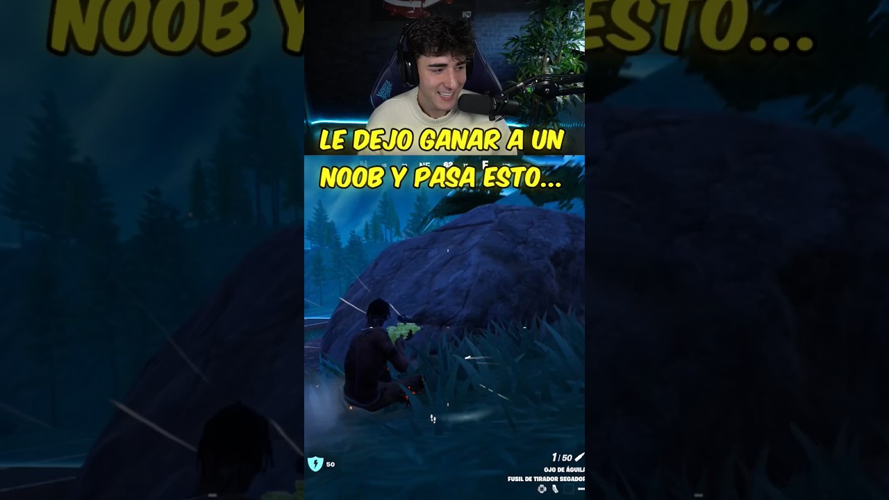 HE DEJADO GANAR a un NOOB en UNREAL de FORTNITE😂 #fortnite #ache #fortniteclips
