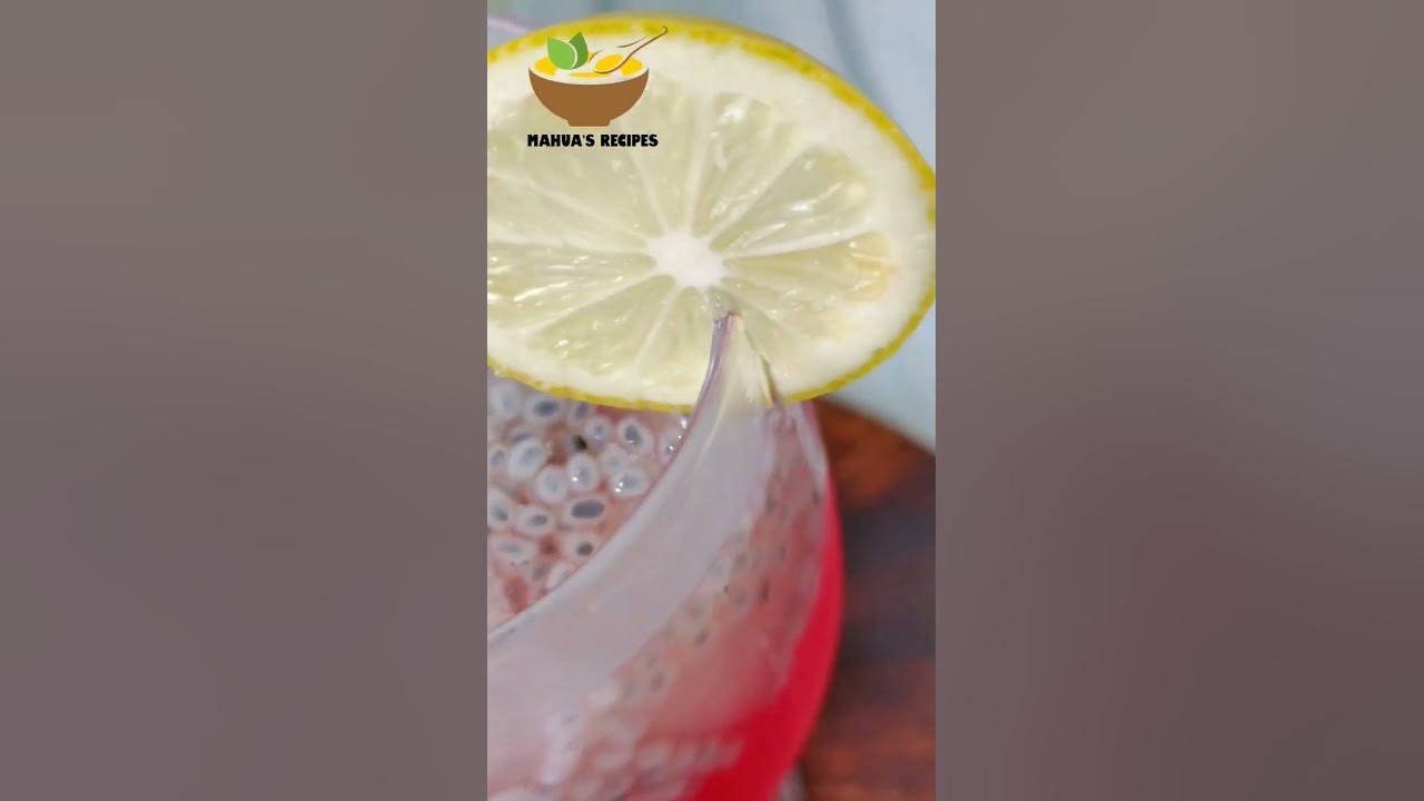 Refreshing Rooh Afza Drink with Basil Seeds roohafzadrinkrefreshing