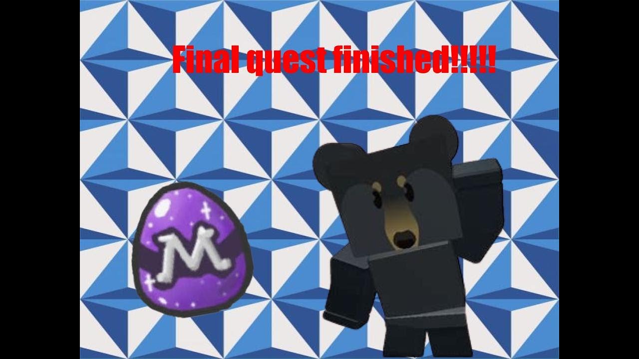 finishing black bears final quest in bee swarm simulator!! YouTube