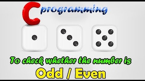 C Programming Tutorial #4, C program to check odd or even