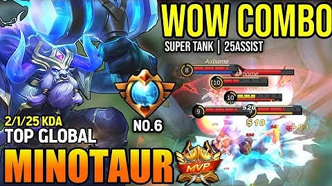 MINOTAUR BEST BUILD 2022 | TOP GLOBAL MINOTAUR GAMEPLAY | MOBILE LEGENDS✓