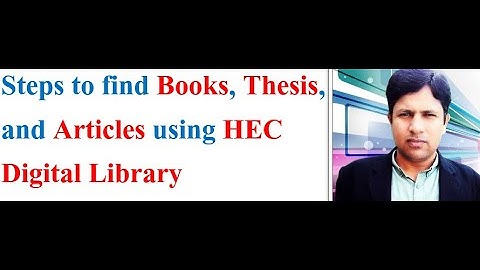 How to find articles, thesis, and books using HEC Digital Library by Zahid Raza Urdu# Hindi