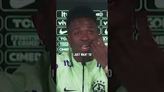 Vinicius Jr breaks down crying over racism question  #shorts