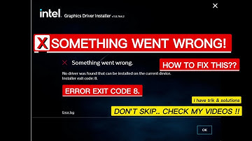 SOMETHING WENT WRONG! NO DRIVER WAS FOUND THAT CAN BE INSTALLED ON THE CURRENT DEVICE ERROR CODE 8!!