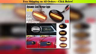 2X 12V Car Flowing Side Repeater Lamp Dynamic LED Side Marker Light Indicator For BMW MINI Cooper