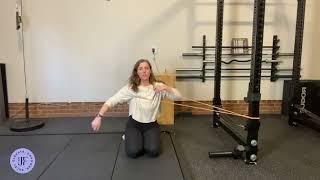 Band Resisted at Shoulder Quadruped Thoracic Rotation