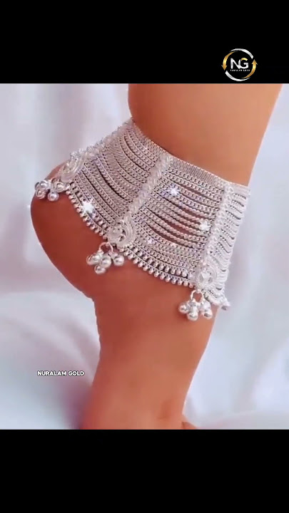 beautiful silver Nupur design /rupa Nupur design design #silver #Nupur #shorts #reels #nuralam_gold