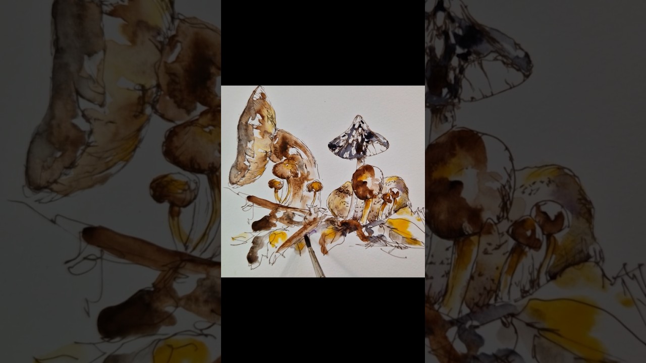 New Autumn line and wash tutorial on Patreon 🥰 