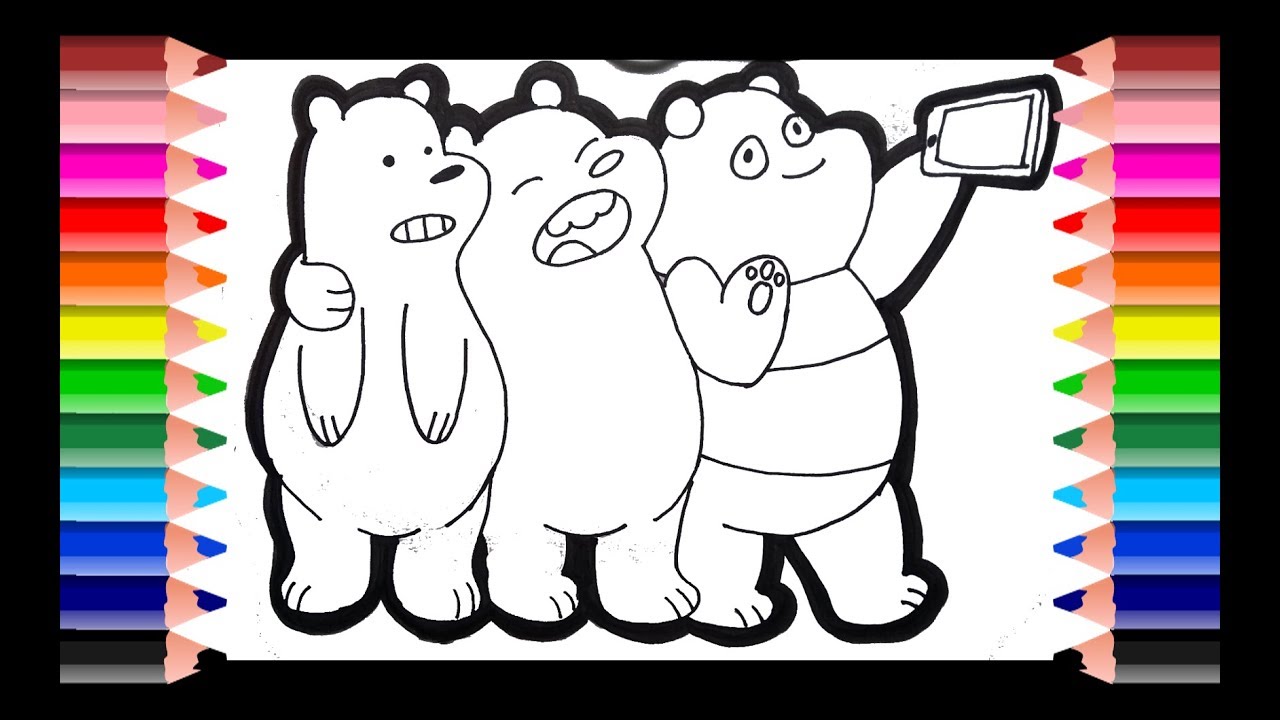 We Bare Bears | Painting and Coloring Bears | Vẽ và Tô Màu 3 Chú Gấu. -  YouTube