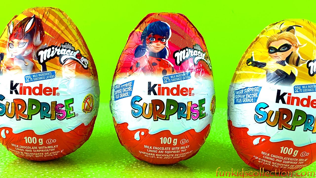 Giant Kinder Egg Surprises Opening Miraculous Giant Kinder Egg Surprises Ebd Toys Youtube