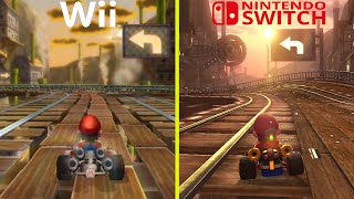 Mario Kart Wii vs Mario Kart 8 Deluxe Nintendo Wii vs Switch All Classic Tracks Graphics Comparison