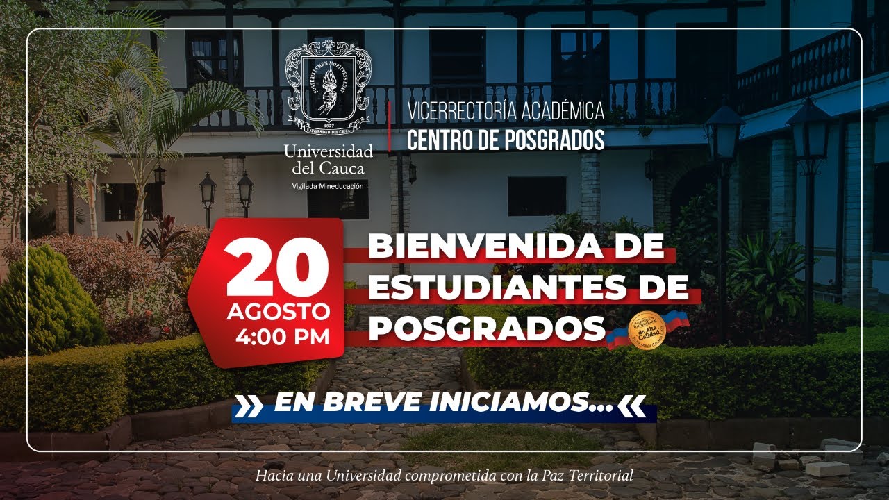 Bienvenida de estudiantes de posgrado II Semestre de 2021 - YouTube