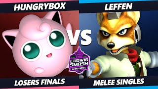 Ludwig Invitational Losers Finals - Hungrybox (Jigglypuff) Vs. Leffen (Fox) SSBM Melee Tournament