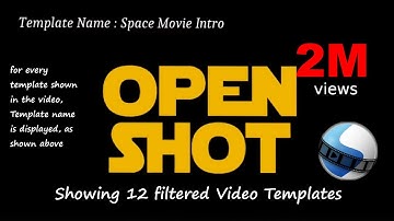 Intro Video Templates in OpenShot
