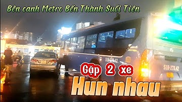 " CÓ BIẾN "  bên Metro Bến Thành Suối Tiên, hai chiếc xe ô tô Hun nhau | STN review