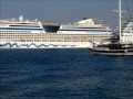 Aidadiva departure from rhodes port