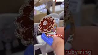 Flower Ruby Ring order on  8779090093