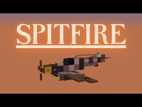 Minecraft: How to build a Fighter Plane in Minecraft (Spitfire) Minecraft Fighter Plane Tutorial