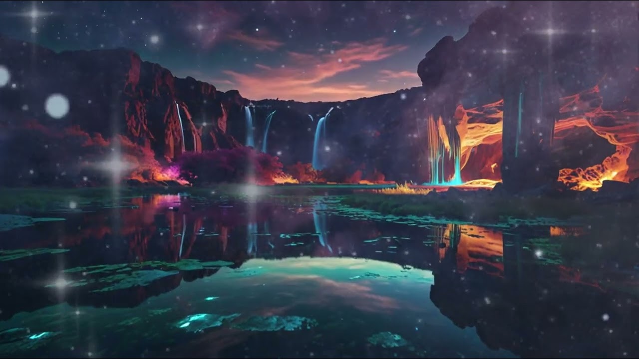 🌌 Celestial Earth Landscape & Stars | Zen Healing Music for Deep Relaxation & Inner Peace 🌿✨