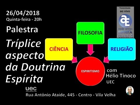 Palestra: Tríplice aspecto da Doutrina Espírita - Hélio Tinoco