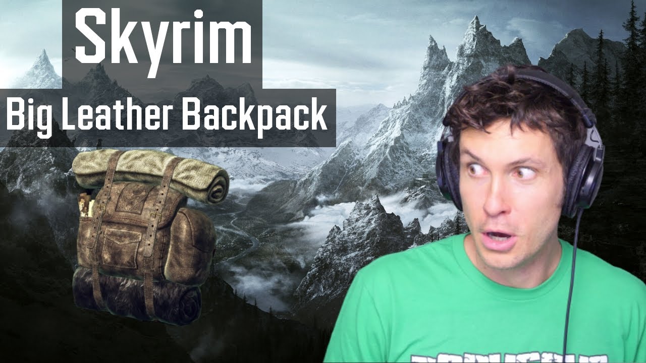 Best Skyrim Mods BIG LEATHER BACKPACK Game Highlights YouTube