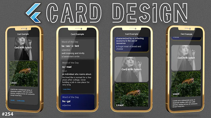 Flutter Tutorial - Card Widget Design With Image, Button, Text, Border, Size, Padding