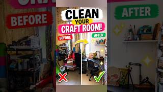 Clean With Me | Craft Room Declutter + Organization Ideas #craftroom #diycrafts #craftideas